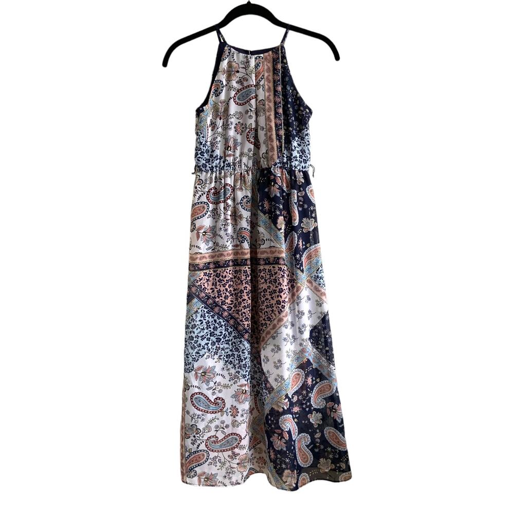 B Wear Girls Size 8 High Neck Paisley Dress